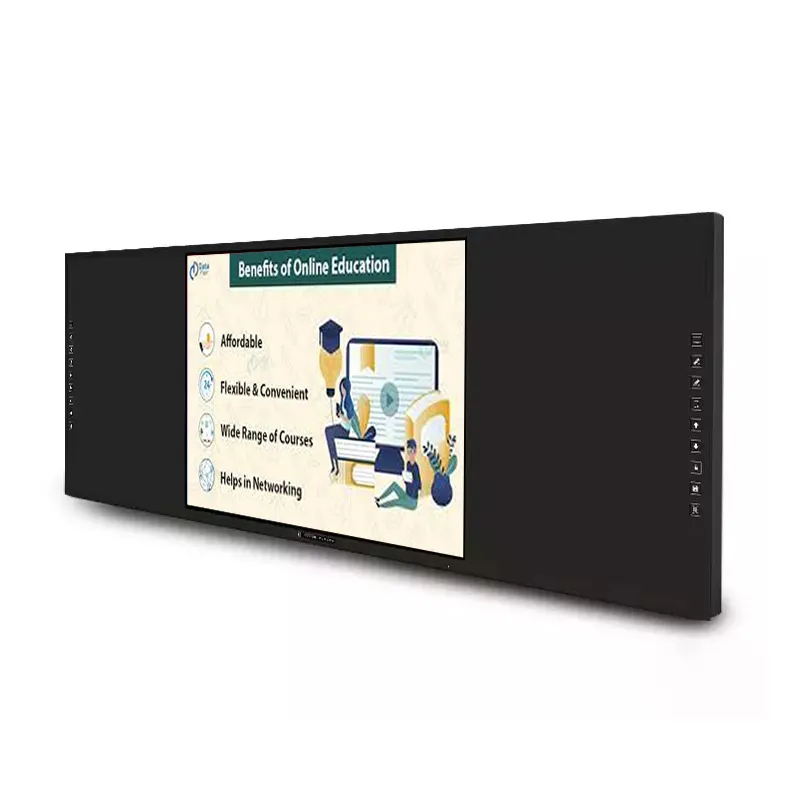 KINGONE Personalizado 86 Polegada Deslizante Smart Board 20 Pontos Touch Screen Aula Ensino Interativo Nano Blackboard