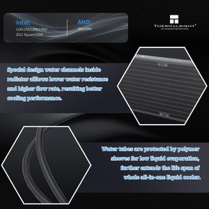 AQUA ELITE 240 V3 ARGB PWM CPU soğutucu fanlar çoklu bilgisayar platformları Thermalright için siyah beyaz su soğutma - Product Image 4