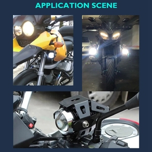 <span class=keywords><strong>U5</strong></span> 125W evrensel motosiklet far ön sis işık <span class=keywords><strong>LED</strong></span> spot projektör Lens Moto işık sürüş lambası araba aksesuarları