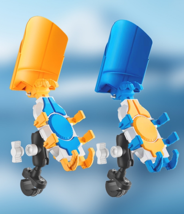 Style de guidon de chapeau bleu