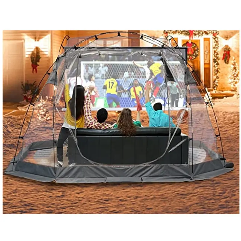 واضح PVC خيمة فقاعية الشكل مع 4 شبكة ويندوز في الهواء الطلق حديقة خيمة