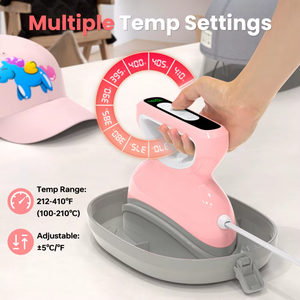 Hat Sublimation Machine with <strong>Digital</strong> <strong>Timer</strong> and <strong>Temperature</strong> <strong>Control</strong>, Portable Heat Press for Cap Printing - Product Image 3