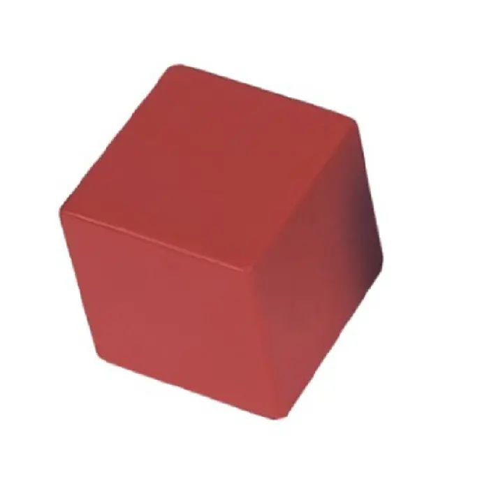 2020 Promotion logo custom cheap anti PU relief foam cube shape anti stress ball