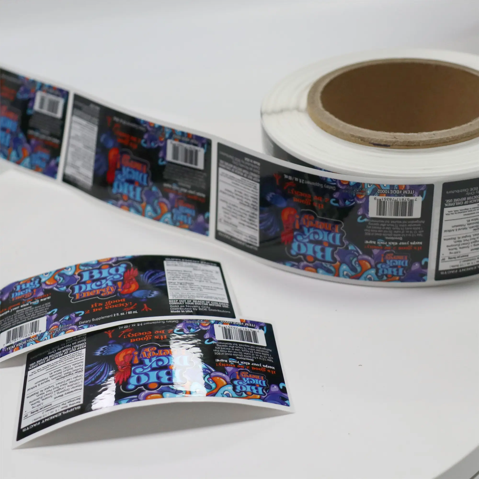 Vinyl Water proof Custom ized Sticker Roll Klebe etiketten Kunden spezifische Aufkleber Etikett