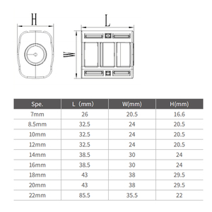 Sợi quang cài đặt phụ kiện 7mm 10mm 12mm 16mm 18mm mini khối khí kết nối chia microduct con dấu - Product Image 2