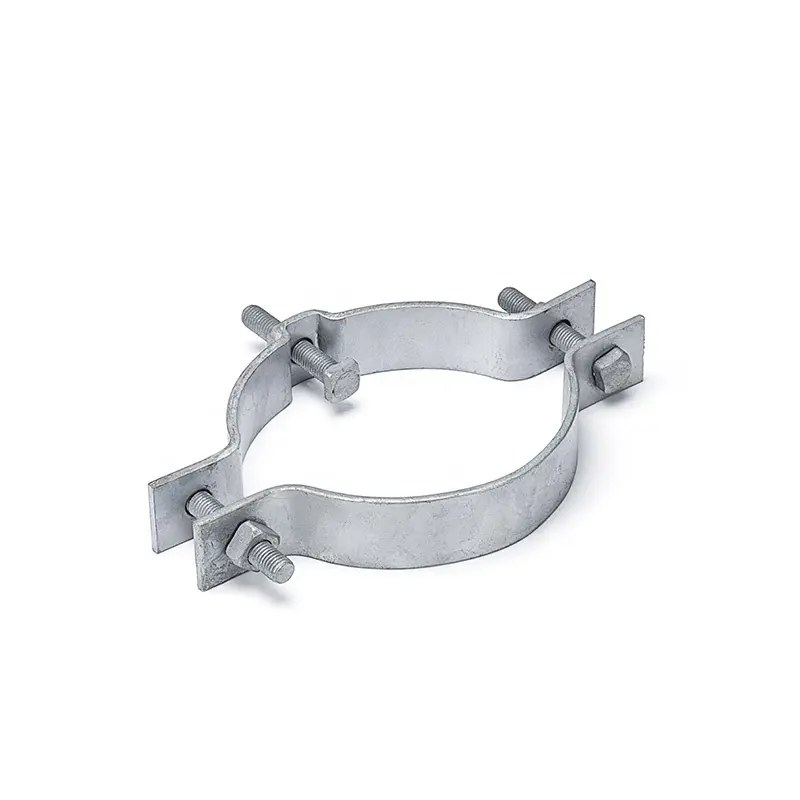 Fastening Clamp For Poles Hot Dip Galvanized Pole Clamp Fastening Pole Steel Band Bracket Clamp For Overhead Line Hardware