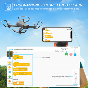 <strong>Coding</strong> Drone Educational Toys 720p Hd Camera Quadcopter FPV Remote Programmable Drone <strong>for</strong> Beginners