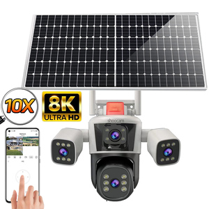 8k Wireless Wifi Solar Security <strong>Camera</strong> 720 Degree Ptz Control IP Auto Tracking Night Vision Cctv <strong>Camera</strong> <strong>IPC</strong> 360 Home - Product Image 1