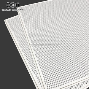 主隔音天花板设计面板板下降装饰穿孔铝天花板 - Product Image 1