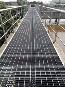 排水沟盖用镀锌防滑金属框架格栅<span class=keywords><strong>I</strong></span>钢格板地板产品
