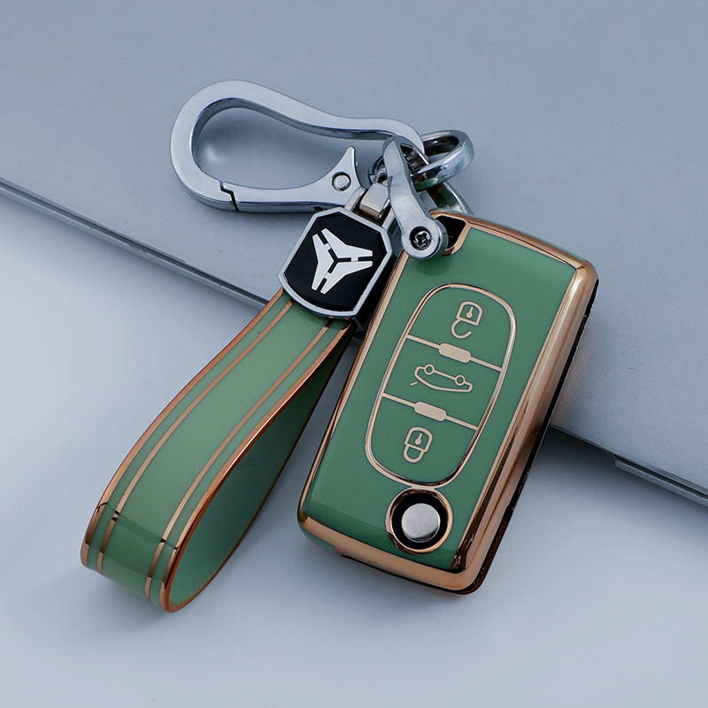 3 Button Green + Keychain