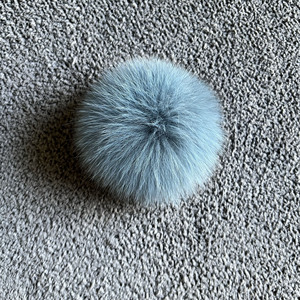 Fluffy Fox Fur Pom <strong>Balls</strong> 9cm 10cm DIY Natural Fur Poms With <strong>Elastic</strong> <strong>Loop</strong> for Hat Keychain Scarf Bag Charms Knitted Accessories - Product Image 4
