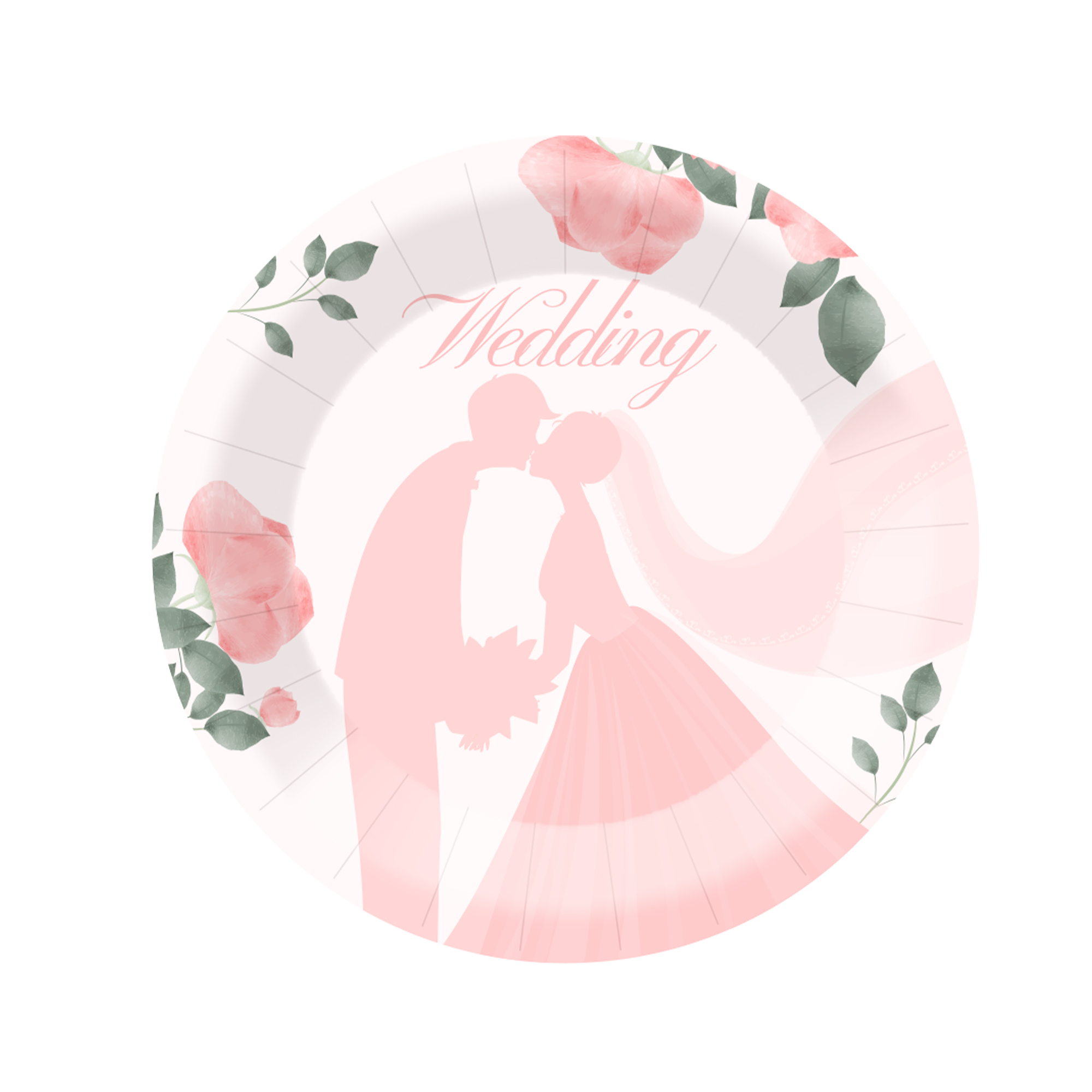 Plato de papel de 9 pulgadas * 8 piezas