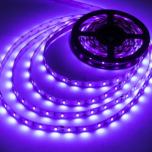 แถบไฟ LED 12V แบบยืดหยุ่น SMD2835UV สีม่วง390-400nm 60LED/M แถบ IP67 IP65 LED - Product Image 2