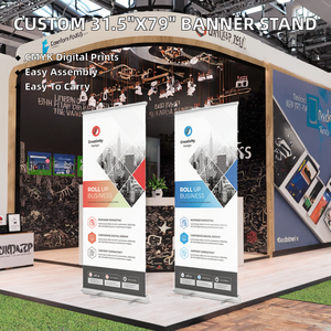 Tùy chỉnh ngoài trời nhôm cuộn lên biểu ngữ đứng 31.5 \ "x 79 \" pull-up hiển thị quảng cáo di động 80*200cm - Product Image 3