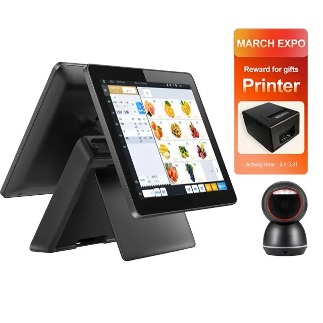 15.6'' system Capacitive Touch screen POS system for restaurant inventory order manager cheap POS terminal hardware