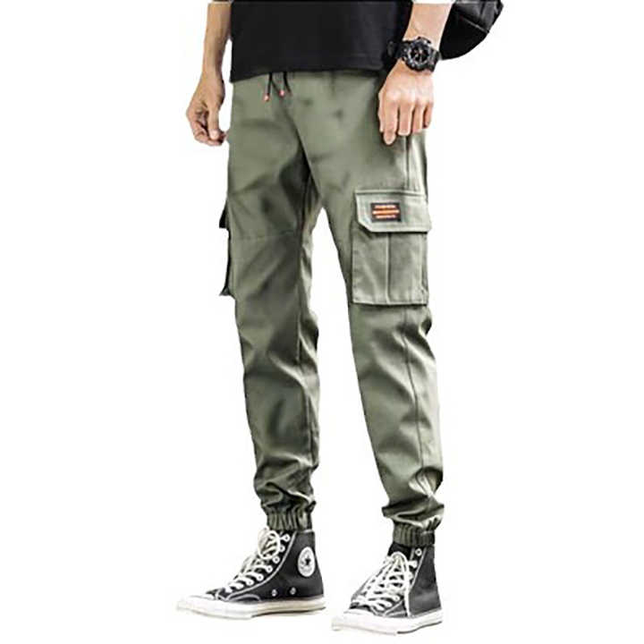 Street Cargo Pants Men'S Summer Fashion Casual Sweatpants Plus Size Loose Harlem Multi-Pocket Baggy Pants Overalls for Men