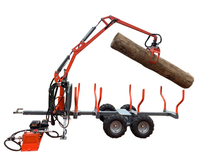 Rimorchio del ceppo di prezzi di fabbrica con la macchina di trasporto di sollevamento di legno del rimorchio del caricatore del legname della gru - Product Image 6