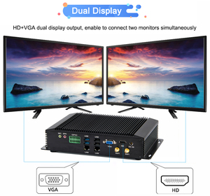 3MB Cache Intel Core I3-7130U Mini PC 32GB D4 6COM doppio Display Desktop Computer silenzioso industriale Mini PC con GPIO - Product Image 4