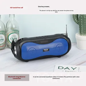 Süper Subwoofer ile Bluetooth hoparlör için RGB LED aydınlatma 5W güneş enerjili kablosuz kart diyafram TWS ev kullanımı için - Product Image 4
