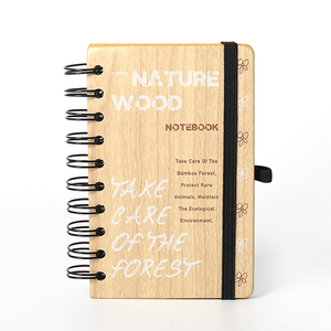 OEM WOOD PAPER COVER <strong>NOTEBOOK</strong> CUSTOM A6 SPIRAL <strong>NOTEBOOK</strong> <strong>WITH</strong> CMYK <strong>PRINTING</strong> - Product Image 5