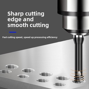 High Hardness Internal and External Thread 65 Degrees Lengthened Three-tooth Tungsten Steel Milling <strong>Cutter</strong> for CNC - Product Image 3