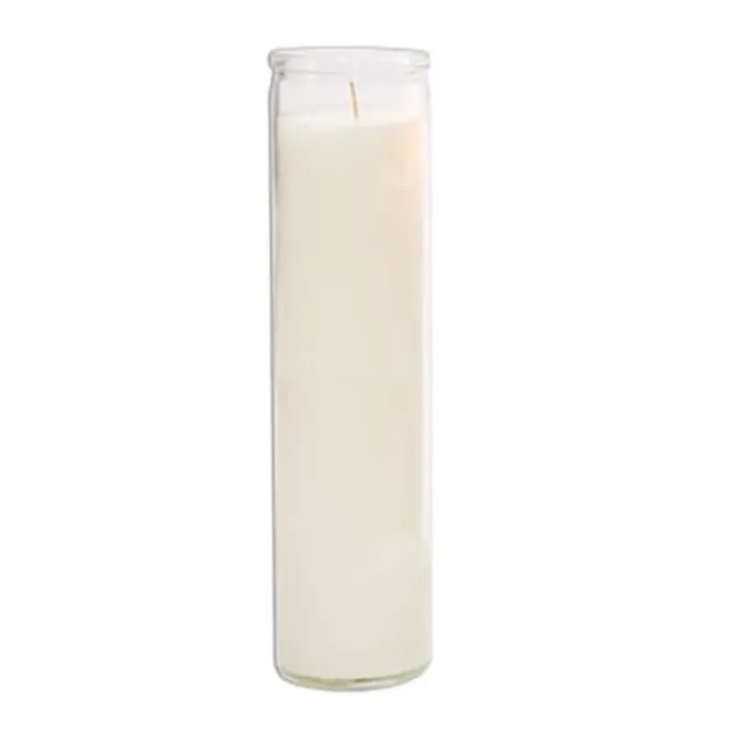 7 Tage weiße Gebets kerze in Glasglas-Gedächtnis kerze für religiöse Gedenkfeier und Notfall