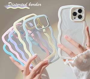 เคสโทรศัพท์มือถือรูปทรงกรอบเป็นลอนคลื่นแฟชั่นกันกระแทกกันตกเคสโทรศัพท์ขอบหยักเข้ากันได้กับ Apple Samsung - Product Image 2