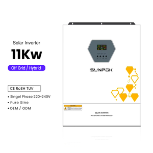 SUNPOK 11kw Inversor 48V 150A 2 MPPT Controladores WiFi Salida dual Entrada Híbrido Paralelo 6 Unidades de encendido y apagado Inversor