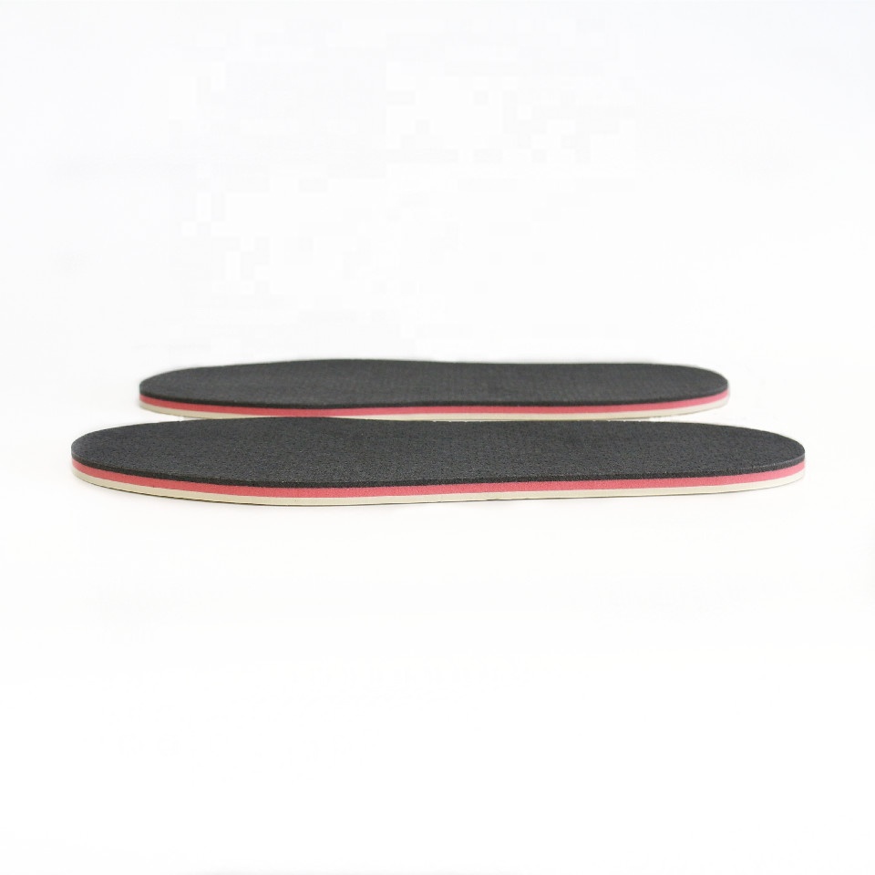 Microcuero negro + EVA negro + PORON + EVA beige
