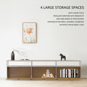 Đồ nội thất bằng kim loại màu trà sữa, Bàn điều khiển kiểu Trung Quốc bằng thép không gỉ, đồ nội thất mô-đun có thể tùy chỉnh công suất lớn - Product Image 3