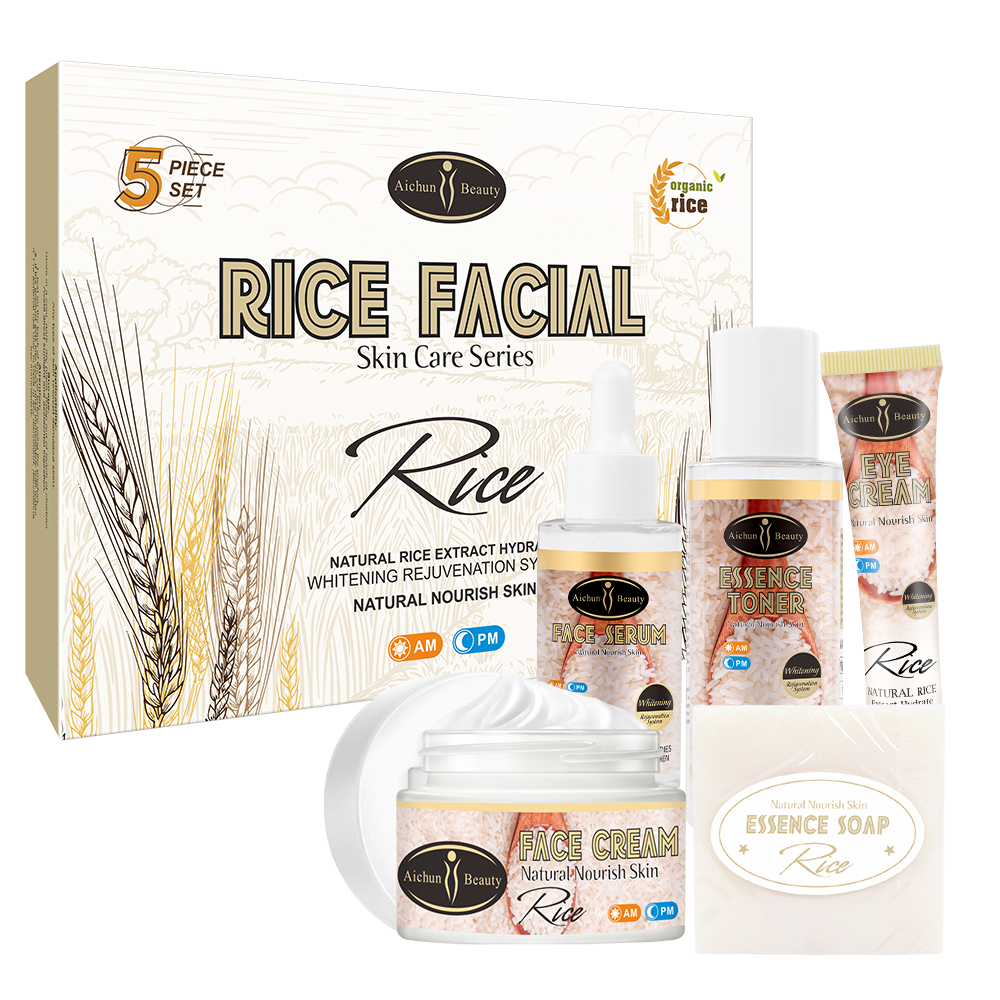 Set per la cura della pelle di riso 5 pz