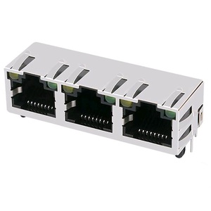 ZE15713NN Ethernet modülü Jack korumalı olmadan 8P8C siyah RJ45 konnektör 3 Port - Product Image 3