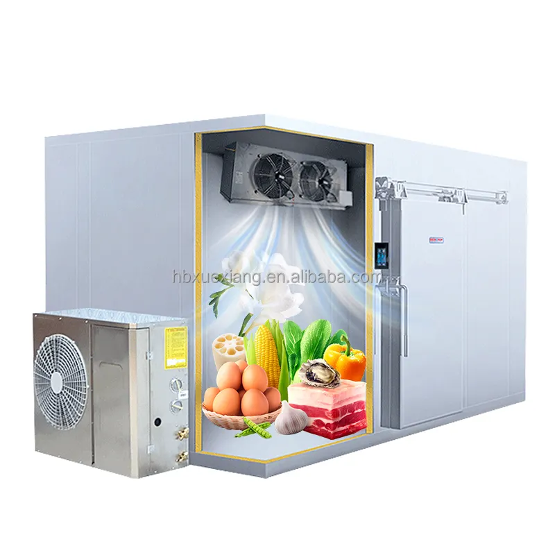 Cámara frigorífica de tamaño pequeño, cámara frigorífica refrigerada para carne, hamburguesas, salchichas, almacenamiento y mariscos