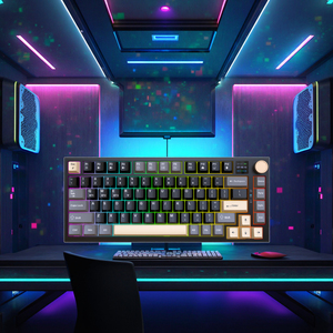 Teclado mecánico para juegos multimodo RGB, diseño de 81 Teclas tipo C con cable para conectividad Bluetooth 2,4G - Product Image 6
