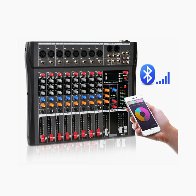 Audio Pasif Profesional MP3 BT USB 8CH 12CH 16CH Dj 8 Chennal Audio Mixer