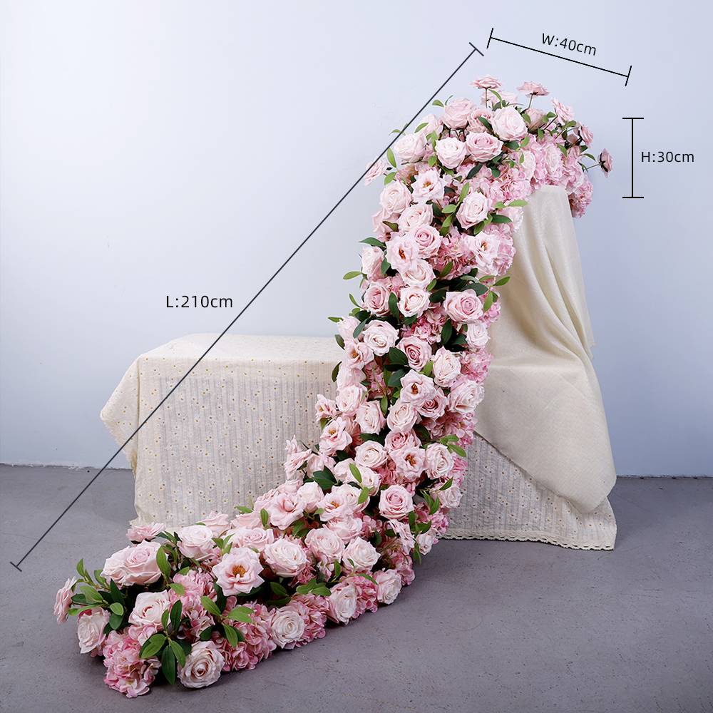 Pink table runner flower