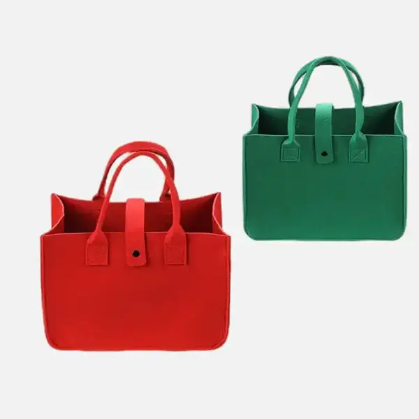 कस्टम महसूस टोटेबैग थोक फेटेड कपड़े, जो महिलाओं के लिए पर्यावरण अनुकूल महसूस किए गए खरीदारी बैग