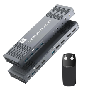 Justlink 2x2 Dual DP KVM Switch 8K 60Hz Dual Monitor KVM DP Pantalla extendida USB Switcher 2 Computadoras Audio Video Accesorios - Product Image 1