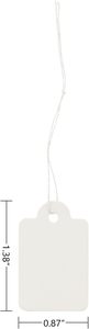 Riciclabile Super Mini carta bianca scrivibile appendi cartellini con stringhe di prezzo - Product Image 2