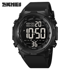 Skmei 1845 Wholesale Black Men Digital Watch <strong>Excel</strong> Silicone Band Water Proof Multi <strong>Function</strong> Character Sports Wrist Watch - Product Image 1