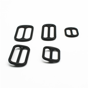 Customized Color Metal <strong>Buckle</strong> <strong>Rectangle</strong>/<strong>Square</strong> Adjustable Tri-ring <strong>Buckle</strong> for Bag Shoulder Strap Webbing Belt Slider <strong>Buckle</strong> - Product Image 2