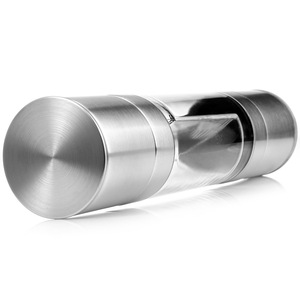 可调粗糙度<span class=keywords><strong>2</strong></span>合<span class=keywords><strong>1</strong></span>双头手动不锈钢盐胡椒磨药草香料研磨机摇床可再填充研磨机