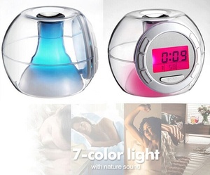 Digital Desk table Alarm Clock Calendario conto alla rovescia timer Elettronico con il Suono Della Natura Musica ringer regali Creativi di apple a forma di - Product Image 5