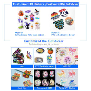 Chất Lượng Cao Tùy Chỉnh In Ấn <span class=keywords><strong>Logo</strong></span> Nhãn Dán Nhãn Tự Dính Không Thấm Nước Vinyl Puffy Sticker Cho Trẻ Em - Product Image 5