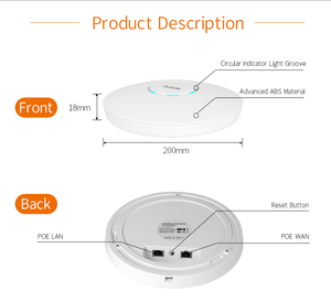 Qlocom CF-E320N 300M soffitto AP rete Wifi Mesh OEM e ODM WPS crittografia Wireless ripetitore Router