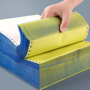Papel de impresión NCR continuo para ordenador, sin carbón, colorido