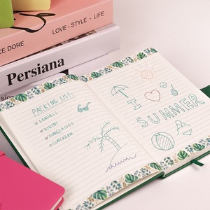 2025 tùy chỉnh A5 PU da máy tính xách tay bìa cứng Quà Tặng Nhật Ký với dễ thương Tim khóa may ràng buộc bơm lại Tạp Chí - Product Image 4