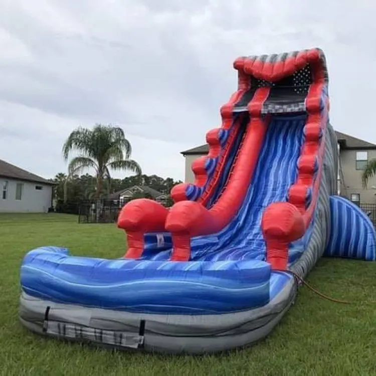 Travesseiro inflável para castelo da vagina, 22 pés de uso comercial resistente, travesseiro de pular, deslizador de água inflável para venda