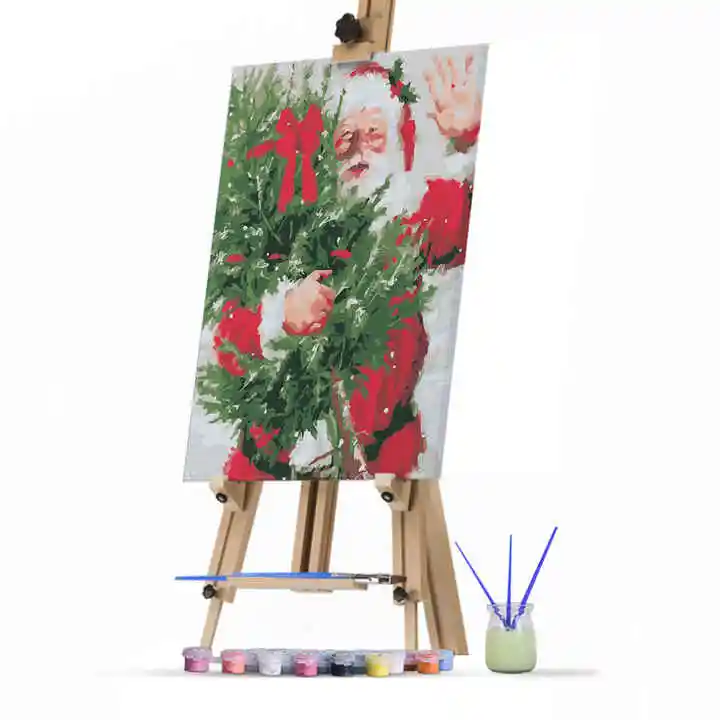 Bricolage Coloré Populaire Conception Personnalisée Dessin Cadeau Spécial Peinture de Noël par Numéros pour Enfants